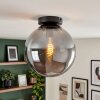 Gastor Kugel-Deckenleuchte mit Rauchglas, E27, Ø 25 cm, modern-vintage