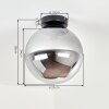Gastor Kugel-Deckenleuchte mit Rauchglas, E27, Ø 25 cm, modern-vintage