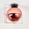 Gastor Kugel-Deckenleuchte mit kupferfarbenem Glasschirm Ø 25 cm, E27