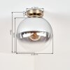 Moderne Kugelleuchte Gastor mit geschlossenem klarem Glasschirm ø 25 cm, E27
