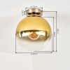 Gastor Kugel-Deckenleuchte mit goldfarbenem Glasschirm, ø 25 cm, E27