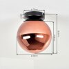 Retro-Kugelleuchte Gastor mit kupferfarbenem, geschlossenem Glasschirm ø 20 cm