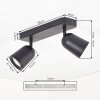 Lemak LED Deckenspot 2-flammig, GU10, dreh- und schwenkbare Metall-Spots