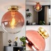 Gastor Deckenlampe mit klar-kupferfarbener Glaskugel, ø 25 cm, Retro-Vintage