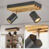 Velani schwenkbarer LED Deckenspot aus Holz und Metall, 2-flammig, GU10