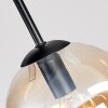 Gastor Deckenleuchte Glaskugeln mit bernstein-rauchfarbenem Glasschirm, 4-flammig