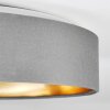 Kavon LED Deckenleuchte mit beige-goldfarbenem Stoffschirm, Ø 32 cm, rund