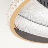 Calista flache runde LED Deckenleuchte Ø 29,5 cm mit goldfarbenem Metallring