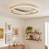 Calista runde LED Deckenleuchte flach aus goldfarbenem Metall, Ring-Design Ø 52 cm