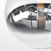 Chehalis Glaskugel-Deckenleuchte, 4-flammig, Rauchglas-Klarglas, G9, modern-vintage