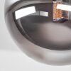 Chehalis Deckenleuchte Rauchglas Kugel Ø 12 cm, 4-flammig mit G9-Fassung aus Metall