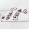 Gastor Kugel-Deckenleuchte mit Rauchglas, 10-flammige Esszimmerlampe, E14, Ø 15 cm