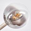 Gastor Kugel-Deckenleuchte mit Rauchglas, 10-flammige Esszimmerlampe, E14, Ø 15 cm