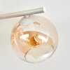 Koyoto Kugel-Deckenleuchte 4-flammig mit bernsteinfarbenen Glaskugeln ø 15 cm