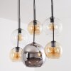 Koyoto Balken-Pendelleuchte mit mehrfarbigen Glaskugeln ø 20/25/30 cm, 6-flammig