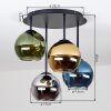 Koyoto Kugel-Deckenleuchte mit mehrfarbigem Glasschirm Ø 15 cm, 4-flammig
