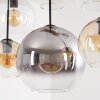 Cluster-Hängeleuchte Koyoto, Glasschirme, höhenverstellbar bei Montage, für den Esstisch