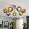 Koyoto Glaskugel-Deckenleuchte, 7-flammig, bunte Glasschirme ø 15 cm im Retro-Look