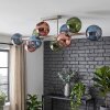 Cluster-Deckenleuchte Koyoto mit 10 modernen bunten Glaskugelschirmen, E14