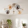 Gastor Deckenleuchte Kugel Glas 7-flammig, mehrfarbige Glasschirme E14