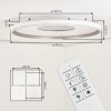 Runde LED-Deckenleuchte Orvix mit Fernbedienung, Lichtfarbe einstellbar 2700-6000 Kelvin