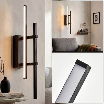 Kiron längliche LED Wandleuchte mit weißem Lichtstreifen für Wohnzimmer