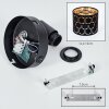 Alsen Wandleuchte mit Schalter, 2er-Set mit gold-schwarzem Metallschirm E14