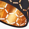 Alsen Wandleuchte mit Schalter, 2er-Set mit gold-schwarzem Metallschirm E14