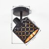 Deckenspot Tallaboa mit symmetrischem Schlitzgitter, gold-schwarzem Schirm, E14