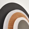 Lemik LED Wandleuchte Holzoptik mit weißem Acrylglas-Schirm, verstellbar