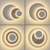 LED Wandleuchte Lemik, 2er-Set, Ringrelief, verstellbar, 3000 Kelvin warmweiß