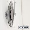 LED Retro-Ring-Wandleuchte Liriel, 2er-Set, 3000 Kelvin warmweiß, 352 Lumen