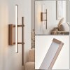 Moderne längliche LED-Wandleuchte Kiron, in Sandfarben, 3000 Kelvin warmweiß