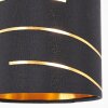 Alsen Wandlampe mit Stoffschirm, goldfarbene Schlitze, verstellbares Leselicht