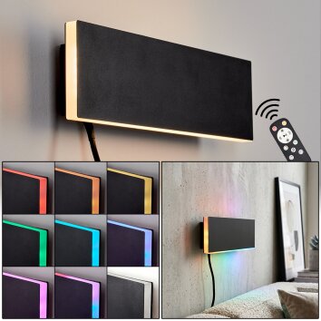 Axion LED Wandleuchte mit Fernbedienung, flache Rechteck-Wandlampe innen