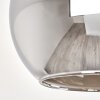 Cluster-Deckenleuchte Koyoto, 4 Glasschirme in Bernstein, Chrom, Klar und Rauch