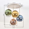 Koyoto Deckenleuchte mit Glaskugeln, 4-flammig, mehrfarbiger Glasschirm ø 15 cm