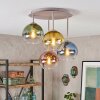 Moderne Kugel-Deckenleuchte Koyoto mit 4 bunten Glasschirmen, ø 15 cm, E14