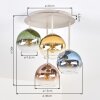 Moderne Kugel-Deckenleuchte Koyoto mit 4 bunten Glasschirmen, ø 15 cm, E14