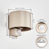 Tamarin LED Außenwandleuchte mit Bewegungsmelder, IP54, sandfarben, 2er-Set