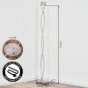Velix geschwungene LED Stehlampe, silberfarben, 143 cm, mit Fußschalter