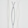 Velix geschwungene LED Stehlampe, silberfarben, 143 cm, mit Fußschalter