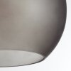 Cluster-Hängeleuchte Nolen, 3 Rauchglasschirme, Länge 105,5 cm, höhenverstellbar bei Montage