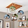 Boho Style Kugel-Deckenleuchte Gastor mit 5 bunten Glasschirmen ø 15 cm
