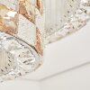 Seloria dimmbare LED Deckenleuchte mit Fernbedienung, Glasschirm in Bernsteinfarben-Klar