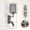 LED Nachttisch-Leseleuchte Turil, 2er-Set, drehbarer Lesespot, 3000 Kelvin warmweiß