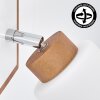 skandinavische Alvorn Wandleuchte aus Holz mit weißem Glasschirm, 2er-Set