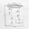 Gastor Deckenleuchte mit Glaskugeln ø 15 cm, 4-flammig, bunte Glasschirme