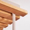 Gastor 4-flammige Rauchglas Deckenleuchte mit Tannenholz-Deckenplatte E14