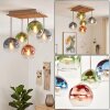 Koyoto Deckenleuchte mit Glaskugeln, 5-flammig, bunte Glasschirme ø 15 cm